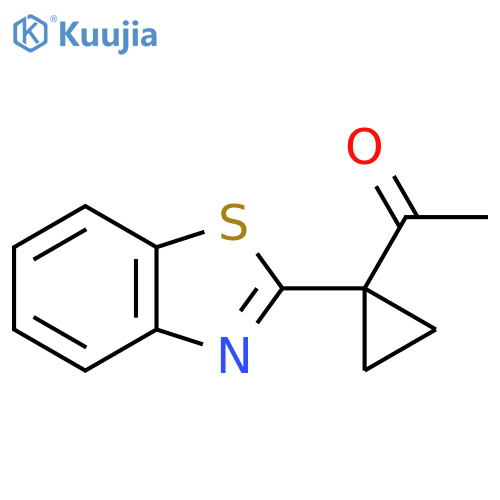 1-1-(1,3-benzothiazol-2-yl)cyclopropylethan-1-one structure