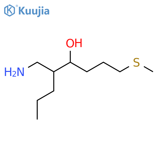 5-(Aminomethyl)-1-(methylsulfanyl)octan-4-ol structure