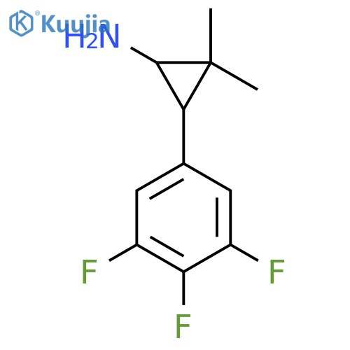 2,2-dimethyl-3-(3,4,5-trifluorophenyl)cyclopropan-1-amine structure