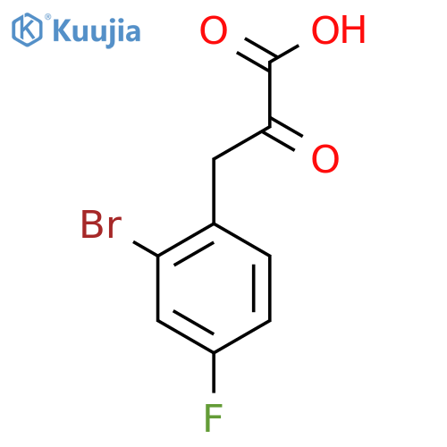 3-(2-bromo-4-fluorophenyl)-2-oxopropanoic acid structure