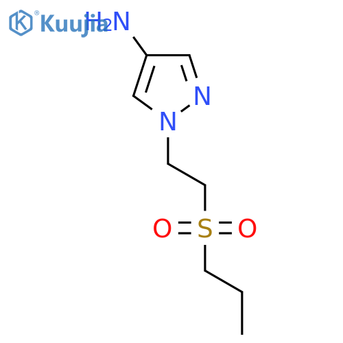 1-[2-(propane-1-sulfonyl)ethyl]-1H-pyrazol-4-amine structure