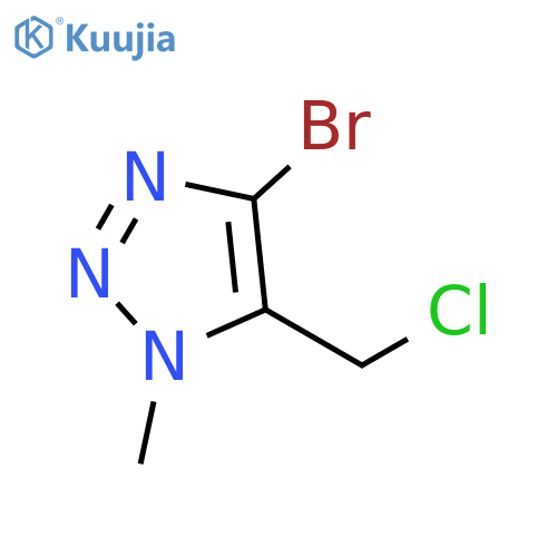 4-bromo-5-(chloromethyl)-1-methyl-1H-1,2,3-triazole structure