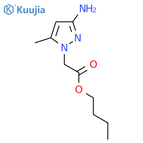 butyl 2-(3-amino-5-methyl-1H-pyrazol-1-yl)acetate structure