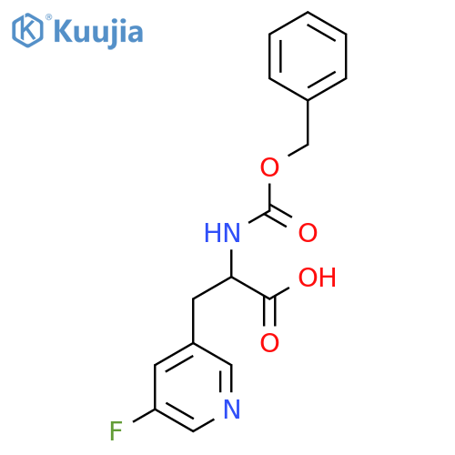 2-{(benzyloxy)carbonylamino}-3-(5-fluoropyridin-3-yl)propanoic acid structure