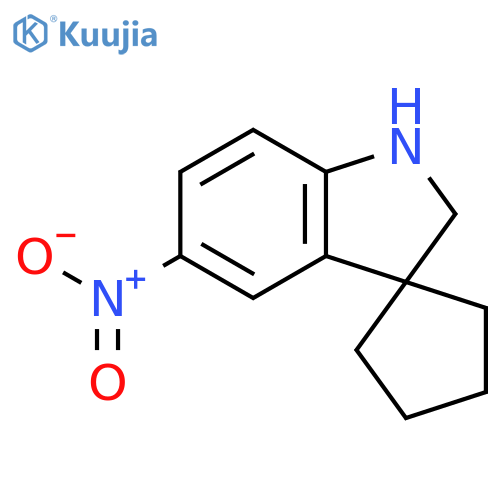 5'-nitro-1',2'-dihydrospirocyclopentane-1,3'-indole structure