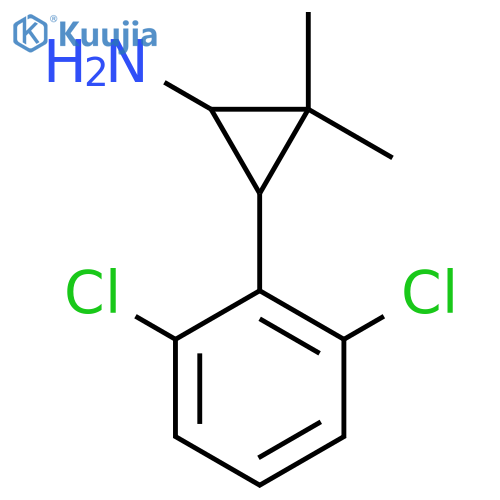 3-(2,6-dichlorophenyl)-2,2-dimethylcyclopropan-1-amine structure