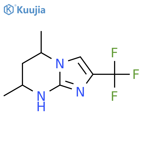 5,7-dimethyl-2-(trifluoromethyl)-5H,6H,7H,8H-imidazo1,2-apyrimidine structure