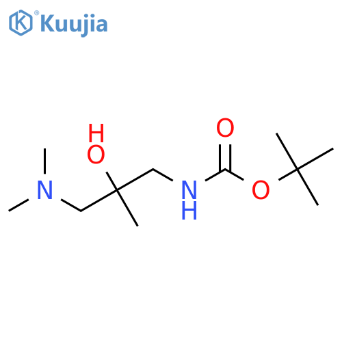 tert-butyl N-[3-(dimethylamino)-2-hydroxy-2-methylpropyl]carbamate structure