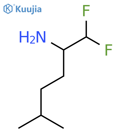 1,1-difluoro-5-methylhexan-2-amine structure