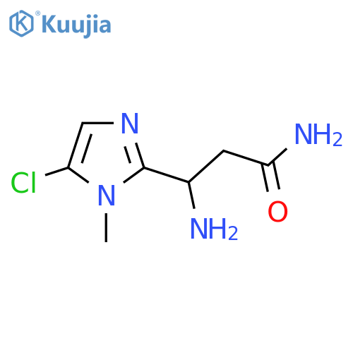 3-amino-3-(5-chloro-1-methyl-1H-imidazol-2-yl)propanamide structure