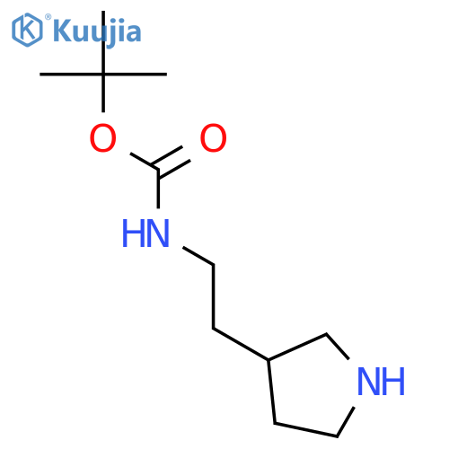 tert-butyl N-[2-(pyrrolidin-3-yl)ethyl]carbamate structure