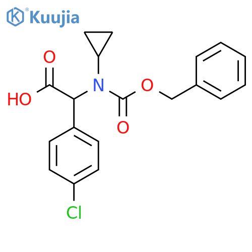 2-{(benzyloxy)carbonyl(cyclopropyl)amino}-2-(4-chlorophenyl)acetic acid structure