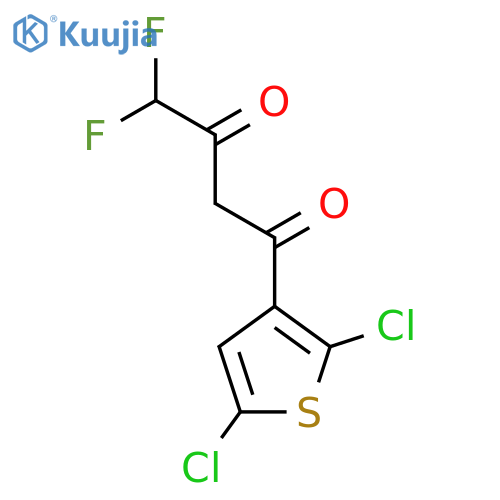1-(2,5-dichlorothiophen-3-yl)-4,4-difluorobutane-1,3-dione structure