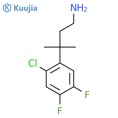 3-(2-chloro-4,5-difluorophenyl)-3-methylbutan-1-amine structure