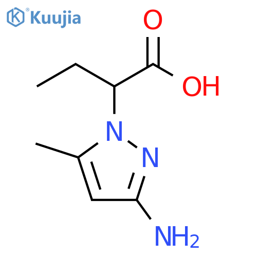 2-(3-amino-5-methyl-1H-pyrazol-1-yl)butanoic acid structure