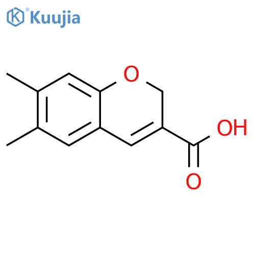 6,7-dimethyl-2H-chromene-3-carboxylic acid structure