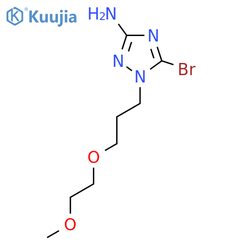 5-bromo-1-[3-(2-methoxyethoxy)propyl]-1H-1,2,4-triazol-3-amine structure