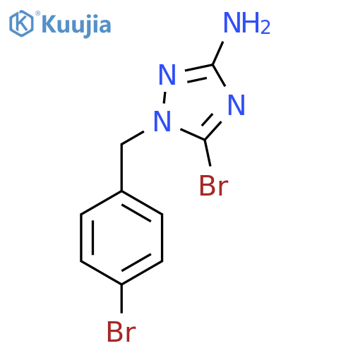 5-bromo-1-(4-bromophenyl)methyl-1H-1,2,4-triazol-3-amine structure