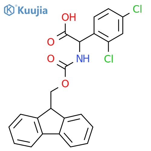 2-(2,4-dichlorophenyl)-2-({(9H-fluoren-9-yl)methoxycarbonyl}amino)acetic acid structure