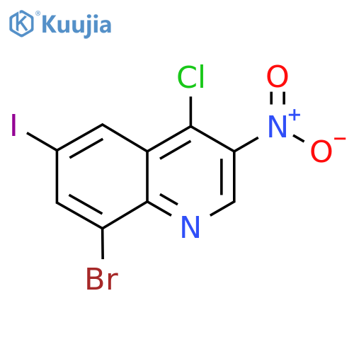 8-Bromo-4-chloro-6-iodo-3-nitroquinoline structure