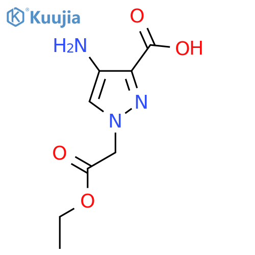 4-amino-1-(2-ethoxy-2-oxoethyl)-1H-pyrazole-3-carboxylic acid structure