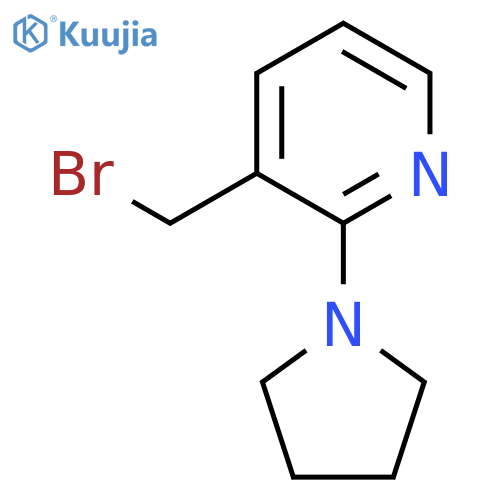 3-(bromomethyl)-2-(pyrrolidin-1-yl)pyridine structure