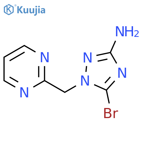 5-bromo-1-(pyrimidin-2-yl)methyl-1H-1,2,4-triazol-3-amine structure