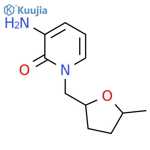 3-amino-1-(5-methyloxolan-2-yl)methyl-1,2-dihydropyridin-2-one structure