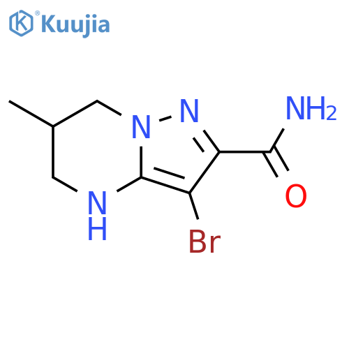 3-bromo-6-methyl-4H,5H,6H,7H-pyrazolo1,5-apyrimidine-2-carboxamide structure