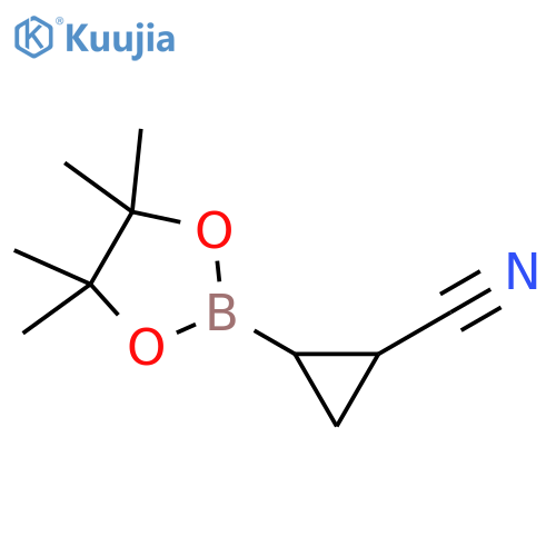 Cyclopropanecarbonitrile, 2-(4,4,5,5-tetramethyl-1,3,2-dioxaborolan-2-yl)- structure