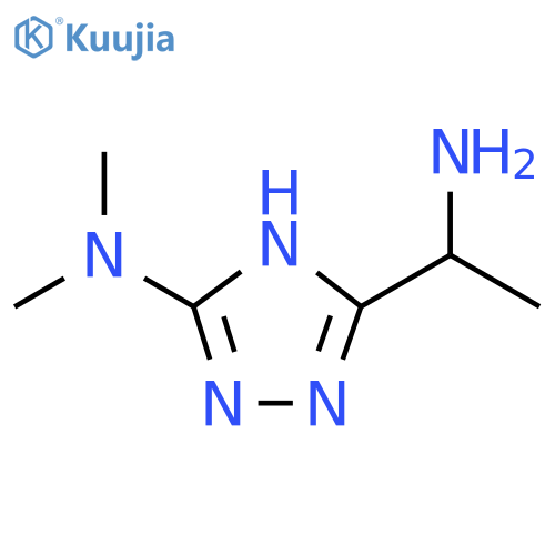 5-(1-aminoethyl)-N,N-dimethyl-1H-1,2,4-triazol-3-amine structure