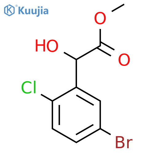 methyl 2-(5-bromo-2-chlorophenyl)-2-hydroxyacetate structure