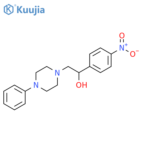 1-(4-nitrophenyl)-2-(4-phenylpiperazin-1-yl)ethan-1-ol structure