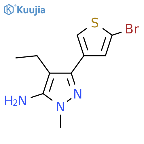 3-(5-bromothiophen-3-yl)-4-ethyl-1-methyl-1H-pyrazol-5-amine structure