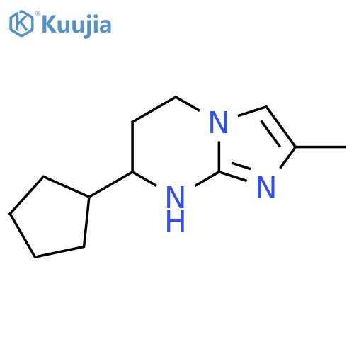 7-cyclopentyl-2-methyl-5H,6H,7H,8H-imidazo1,2-apyrimidine structure