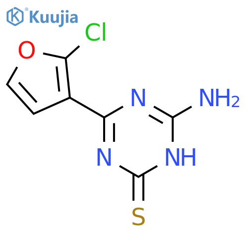 1,3,5-Triazine-2(1H)-thione, 6-amino-4-(2-chloro-3-furanyl)- structure