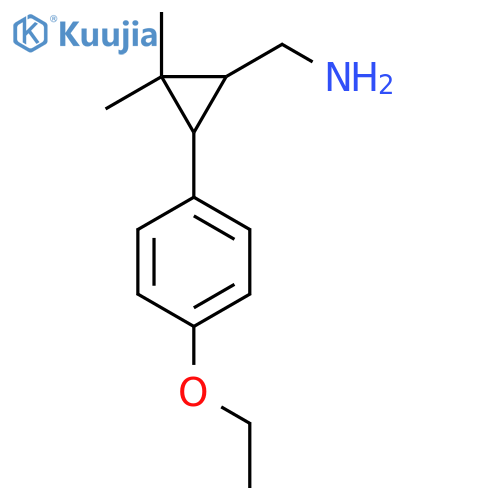 3-(4-ethoxyphenyl)-2,2-dimethylcyclopropylmethanamine structure