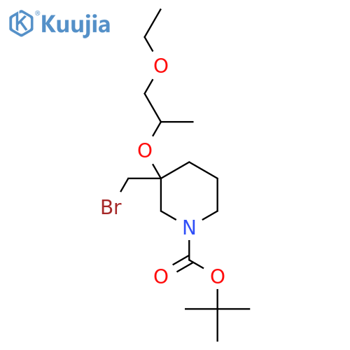 tert-butyl 3-(bromomethyl)-3-(1-ethoxypropan-2-yl)oxypiperidine-1-carboxylate structure