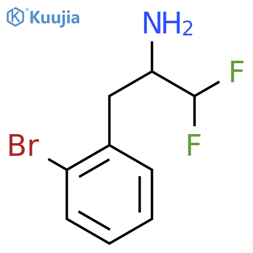 3-(2-bromophenyl)-1,1-difluoropropan-2-amine structure