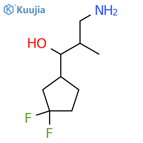 3-Amino-1-(3,3-difluorocyclopentyl)-2-methylpropan-1-ol structure