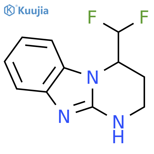 13-(difluoromethyl)-1,8,10-triazatricyclo7.4.0.0,2,7trideca-2,4,6,8-tetraene structure
