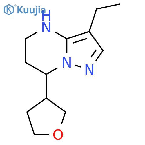 3-ethyl-7-(oxolan-3-yl)-4H,5H,6H,7H-pyrazolo1,5-apyrimidine structure