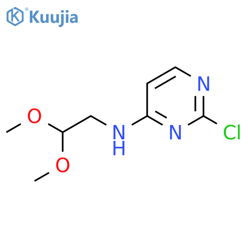 2-chloro-N-(2,2-dimethoxyethyl)pyrimidin-4-amine structure