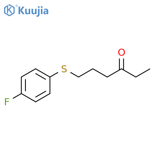 3-Hexanone, 6-[(4-fluorophenyl)thio]- structure