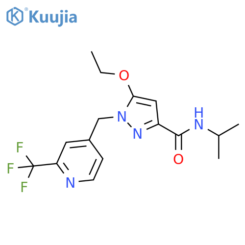 5-ethoxy-N-(propan-2-yl)-1-{2-(trifluoromethyl)pyridin-4-ylmethyl}-1H-pyrazole-3-carboxamide structure