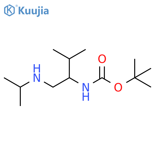 tert-butyl N-{3-methyl-1-(propan-2-yl)aminobutan-2-yl}carbamate structure