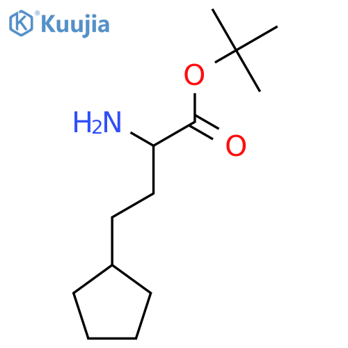 Tert-butyl 2-amino-4-cyclopentylbutanoate structure
