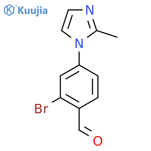 2-bromo-4-(2-methyl-1H-imidazol-1-yl)benzaldehyde structure