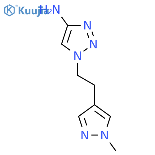 1-2-(1-methyl-1H-pyrazol-4-yl)ethyl-1H-1,2,3-triazol-4-amine structure