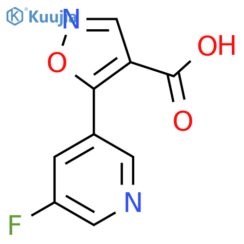 5-(5-fluoropyridin-3-yl)-1,2-oxazole-4-carboxylic acid structure